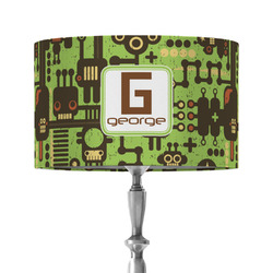 Industrial Robot 1 12" Drum Lamp Shade - Fabric (Personalized)