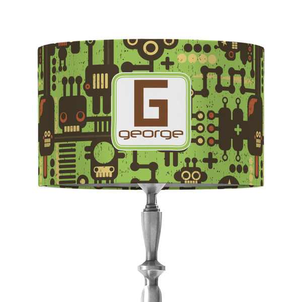 Custom Industrial Robot 1 12" Drum Lamp Shade - Fabric (Personalized)