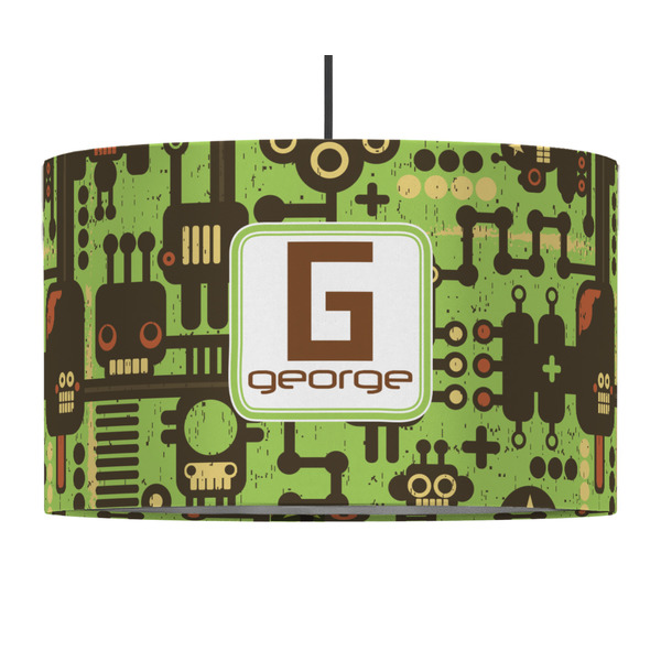 Industrial Robot 1 12" Drum Lampshade - PENDANT (Fabric)
