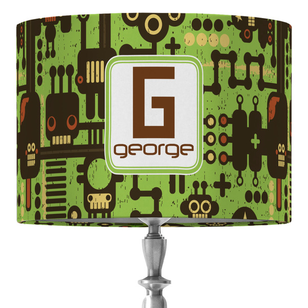 Custom Industrial Robot 1 16" Drum Lamp Shade - Fabric (Personalized)