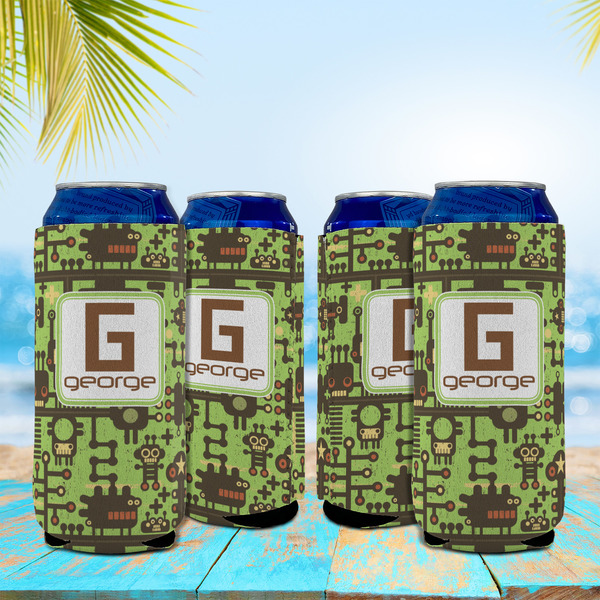 Industrial Robot 1 16oz Can Sleeve - Set of 4 - LIFESTYLE