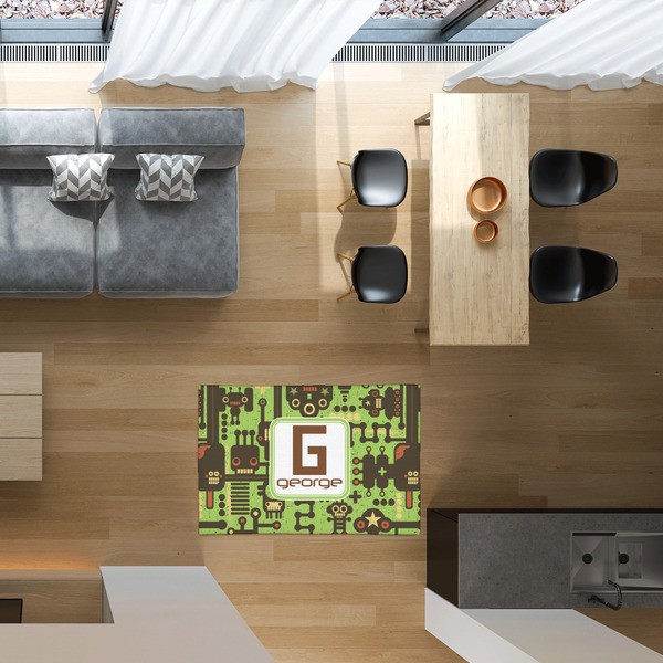 Industrial Robot 1 2'x3' Indoor Area Rugs - IN CONTEXT