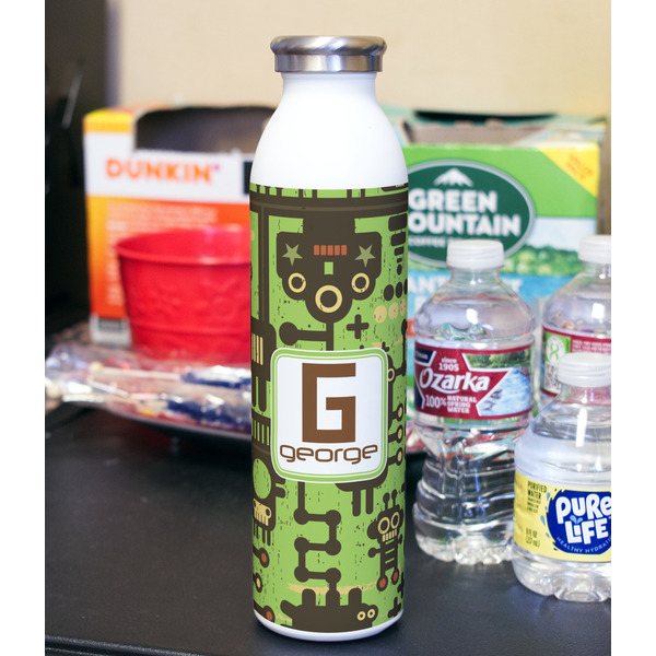 Industrial Robot 1 20oz Water Bottles - Full Print - In Context