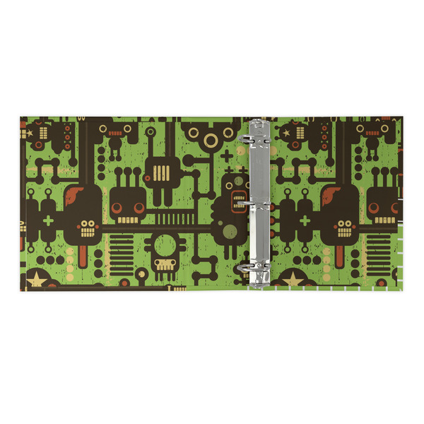 Industrial Robot 1 3 Ring Binders - Full Wrap - 2" - OPEN INSIDE