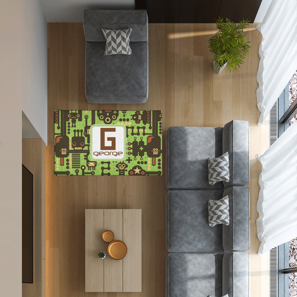 Industrial Robot 1 3'x5' Indoor Area Rugs - IN CONTEXT