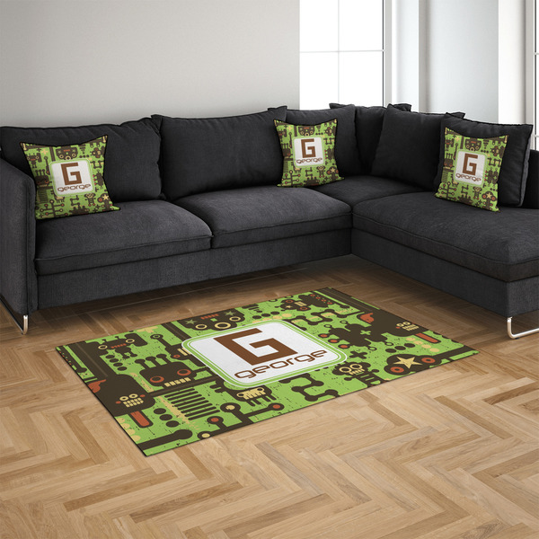 Industrial Robot 1 4'x6' Indoor Area Rugs - IN CONTEXT