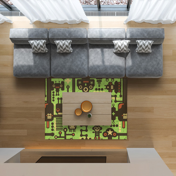 Industrial Robot 1 5'x7' Indoor Area Rugs - IN CONTEXT