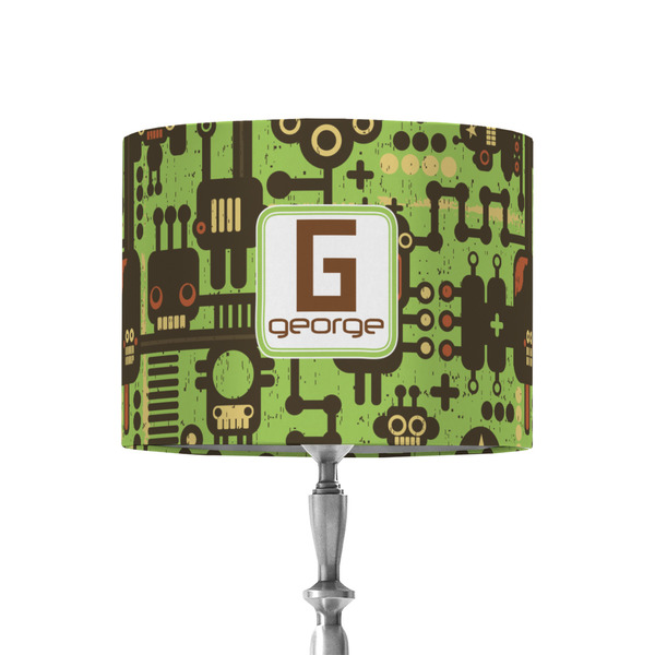 Custom Industrial Robot 1 8" Drum Lamp Shade - Fabric (Personalized)