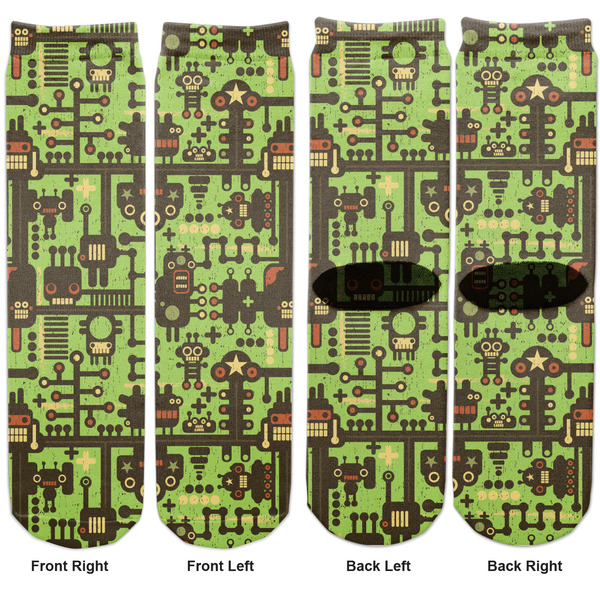 Industrial Robot 1 Adult Crew Socks - Double Pair - Front and Back - Apvl