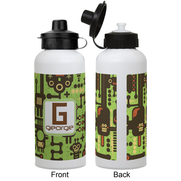 Industrial Robot 1 Aluminum Water Bottle - White APPROVAL