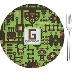 Industrial Robot 1 8" Glass Appetizer / Dessert Plates - Single or Set (Personalized)