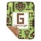Industrial Robot 1 Sherpa Baby Blanket - 30" x 40" w/ Name and Initial