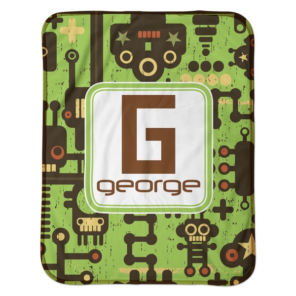 Industrial Robot 1 Baby Sherpa Blanket - Flat