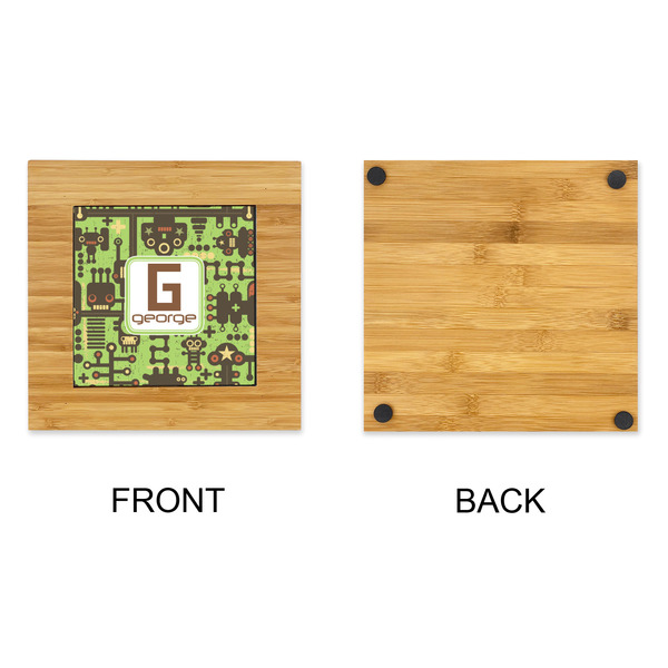 Industrial Robot 1 Bamboo Trivet with 6" Tile - APPROVAL
