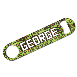 Industrial Robot 1 Bar Bottle Opener w/ Name and Initial