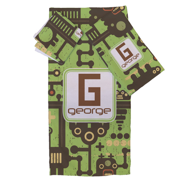Custom Industrial Robot 1 Bath Towel Set - 3 Pcs (Personalized)