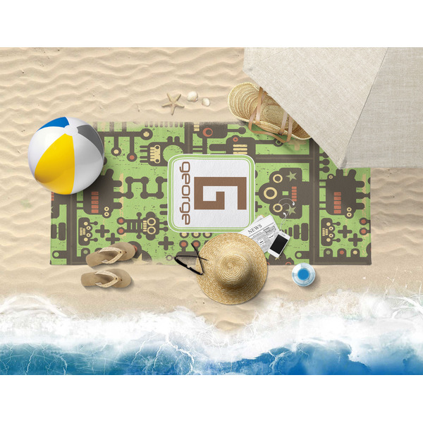 Industrial Robot 1 Beach Towel Lifestyle