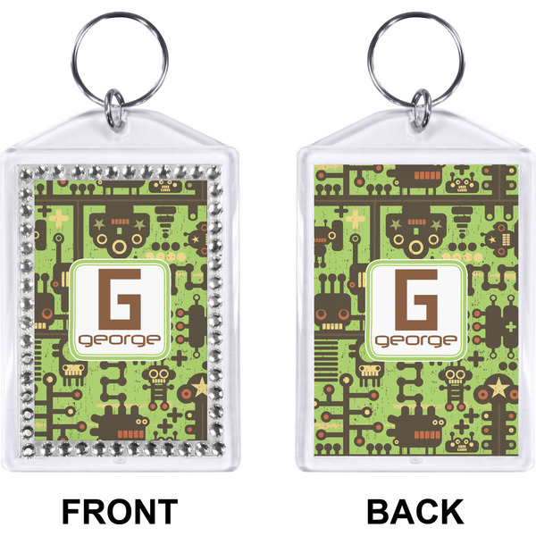 Industrial Robot 1 Bling Keychain (Front + Back)