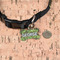 Industrial Robot 1 Bone Shaped Dog ID Tag - Small - In Context