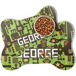 Industrial Robot 1 Bone Shaped Dog Food Mat (Personalized)
