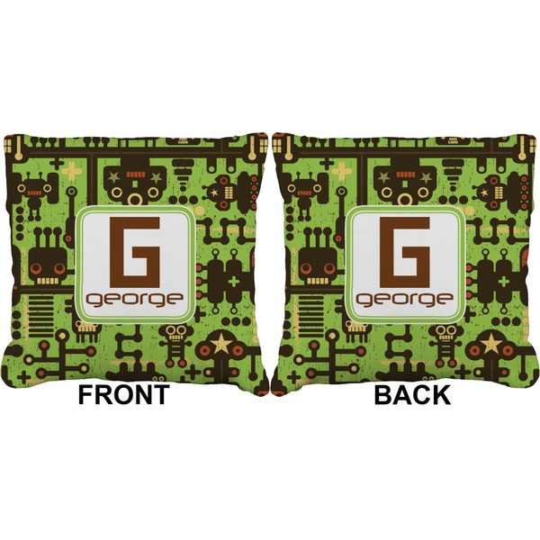 Industrial Robot 1 Burlap Pillow Approval