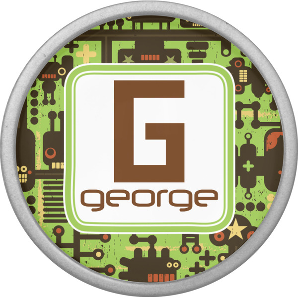 Industrial Robot 1 Cabinet Knob - Nickel - Front