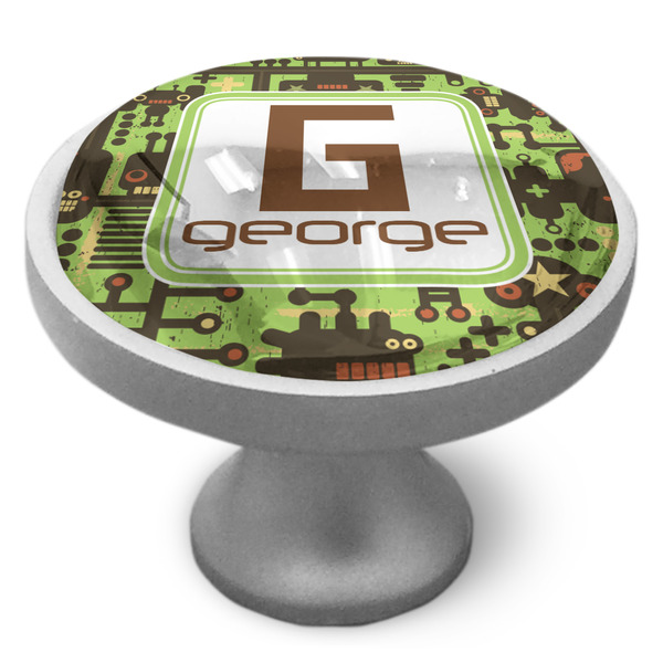 Industrial Robot 1 Cabinet Knob - Nickel - Side