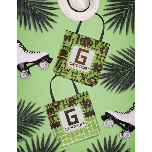 Industrial Robot 1 Canvas Tote Lifestyle Front and Back