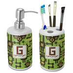 Industrial Robot 1 Ceramic Bathroom Accessories Set (Personalized)