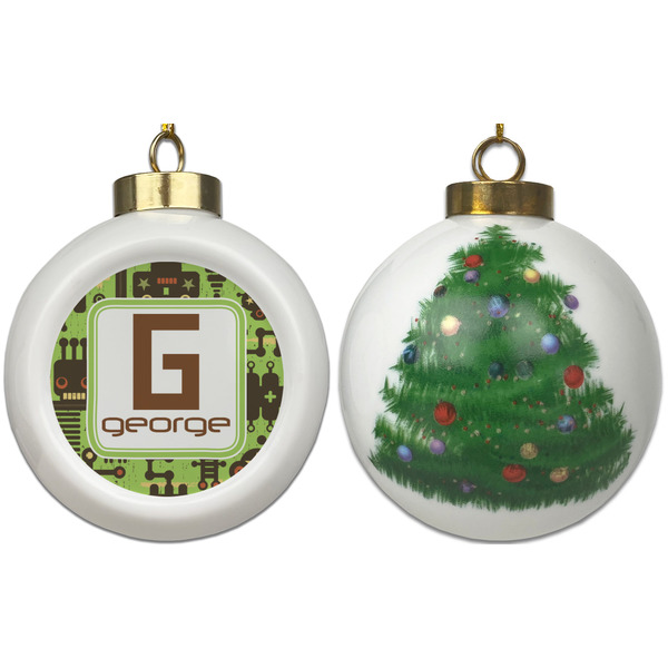 Industrial Robot 1 Ceramic Christmas Ornament - X-Mas Tree (APPROVAL)