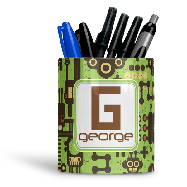 Custom Industrial Robot 1 Ceramic Pen Holder