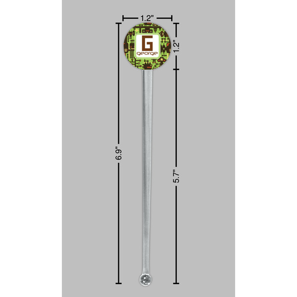 Industrial Robot 1 Clear Plastic 7" Stir Stick - Round - Dimensions