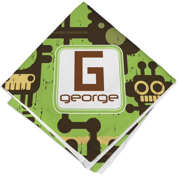 Custom Industrial Robot 1 Cloth Napkin w/ Name and Initial