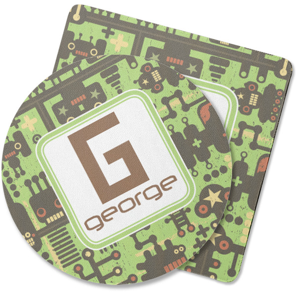 Custom Industrial Robot 1 Rubber Backed Coaster (Personalized)