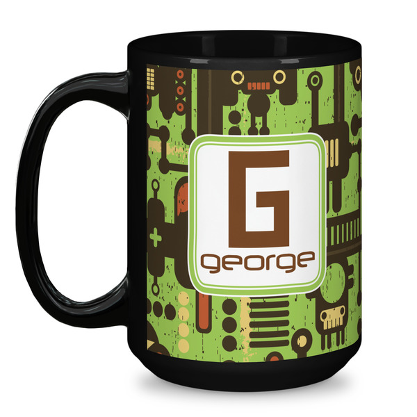 Industrial Robot 1 Coffee Mug - 15 oz - Black