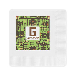 Industrial Robot 1 Coined Cocktail Napkins (Personalized)