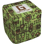 Industrial Robot 1 Cube Pouf Ottoman - 13" (Personalized)