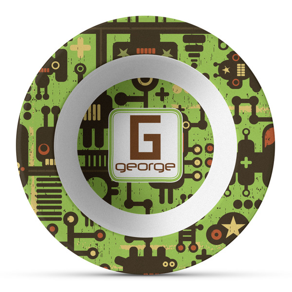 Custom Industrial Robot 1 Plastic Bowl - Microwave Safe - Composite Polymer (Personalized)