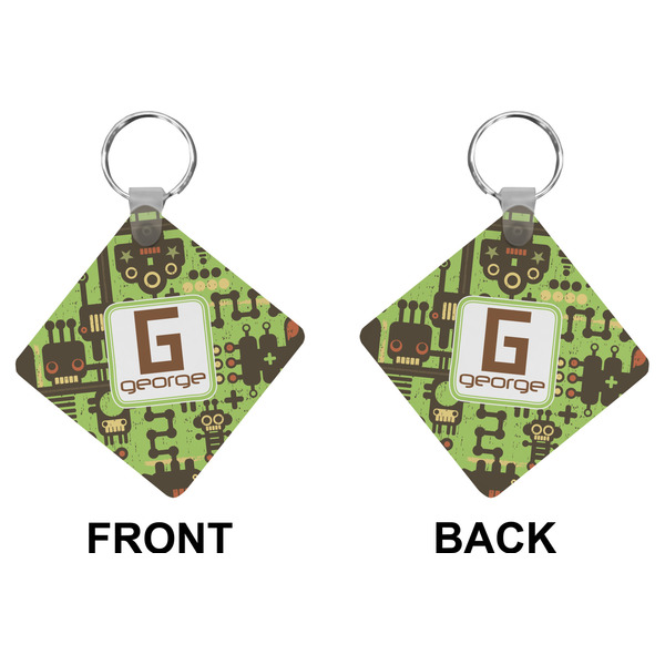 Industrial Robot 1 Diamond Keychain (Front + Back)