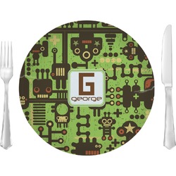 Industrial Robot 1 10" Glass Lunch / Dinner Plates - Single or Set (Personalized)