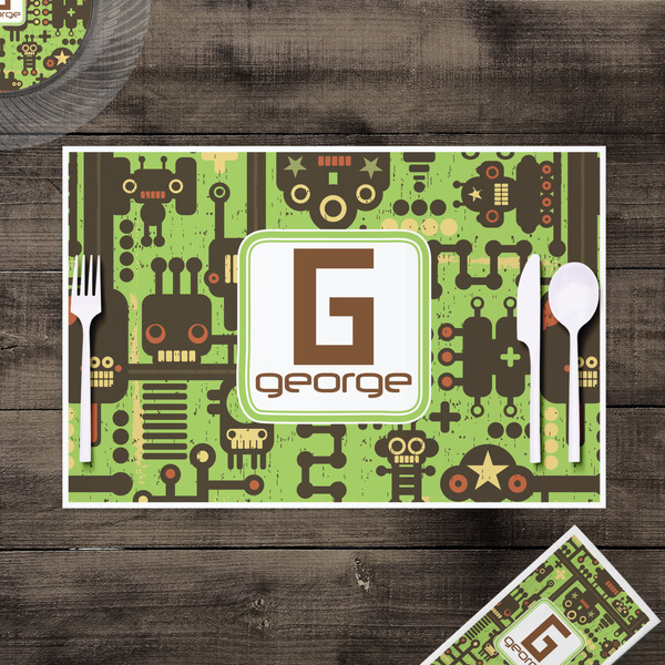 Industrial Robot 1 Disposable Paper Placemat - In Context