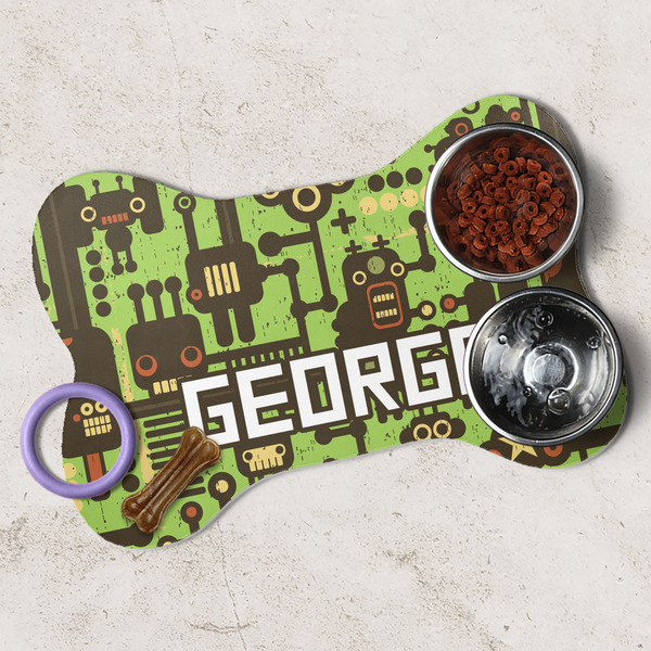 Industrial Robot 1 Dog Bone Shaped Mat Lifestyle