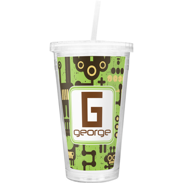 Custom Industrial Robot 1 Double Wall Tumbler with Straw (Personalized)