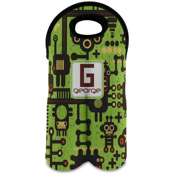 Custom Industrial Robot 1 Wine Tote Bag (2 Bottles) (Personalized)