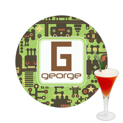 Industrial Robot 1 Printed Drink Topper -  2.5" (Personalized)