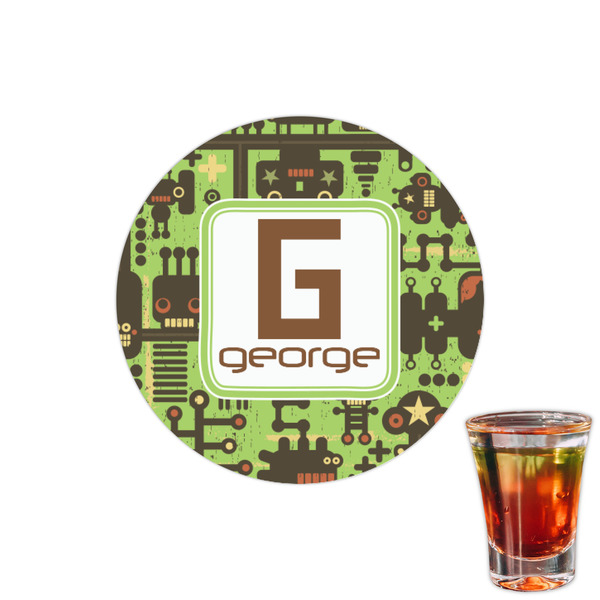 Custom Industrial Robot 1 Printed Drink Topper - 1.5" (Personalized)