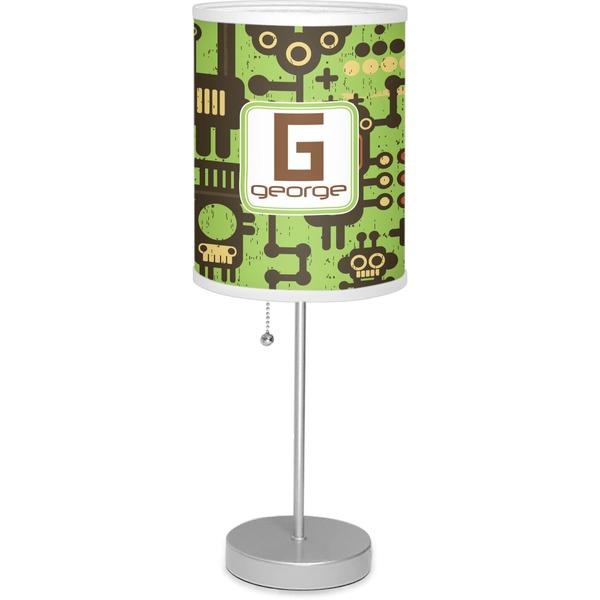 Custom Industrial Robot 1 7" Drum Lamp with Shade (Personalized)