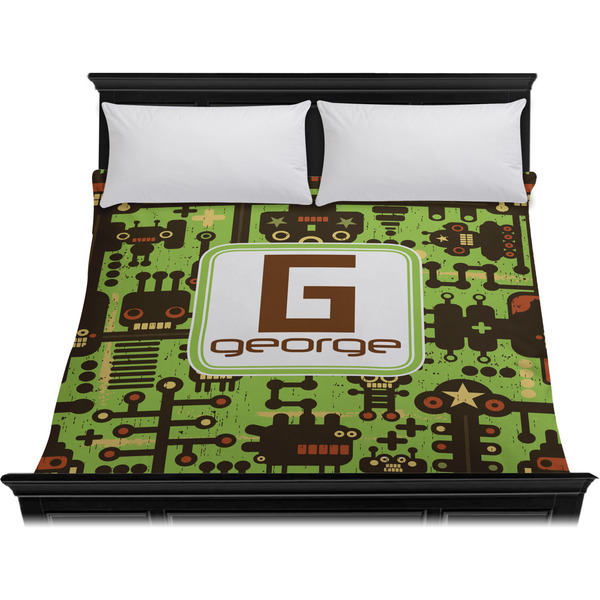 Industrial Robot 1 Duvet Cover - King - On Bed - No Prop