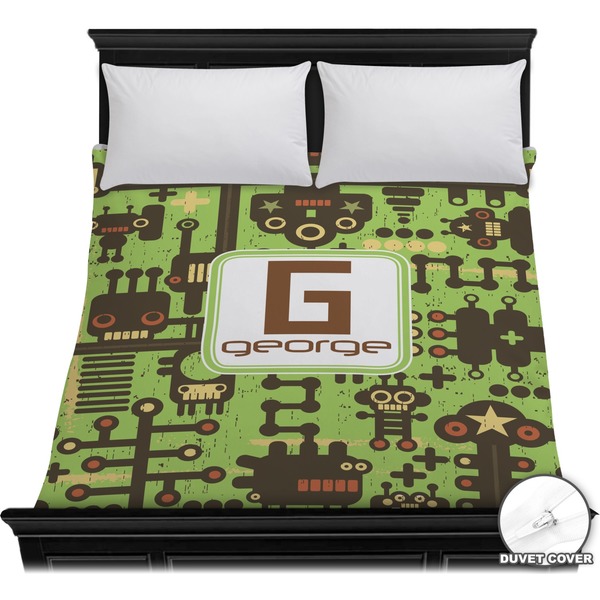 Custom Industrial Robot 1 Duvet Cover - Full / Queen (Personalized)
