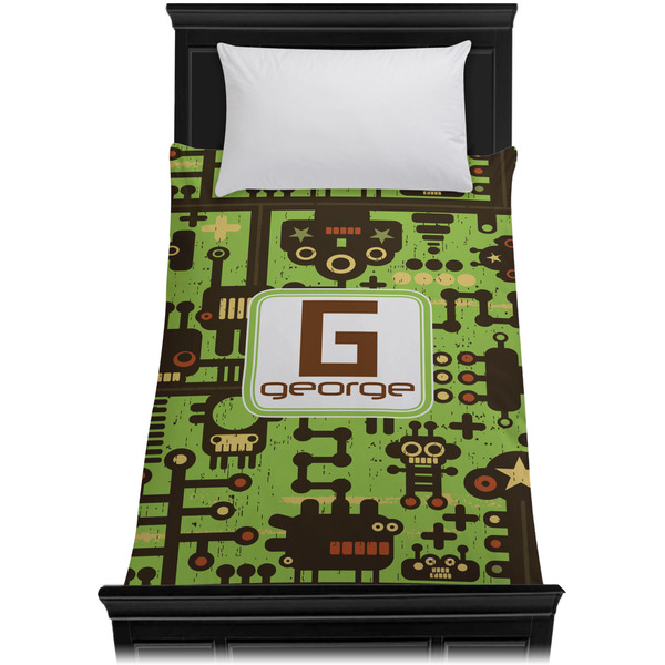 Industrial Robot 1 Duvet Cover - Twin - On Bed - No Prop